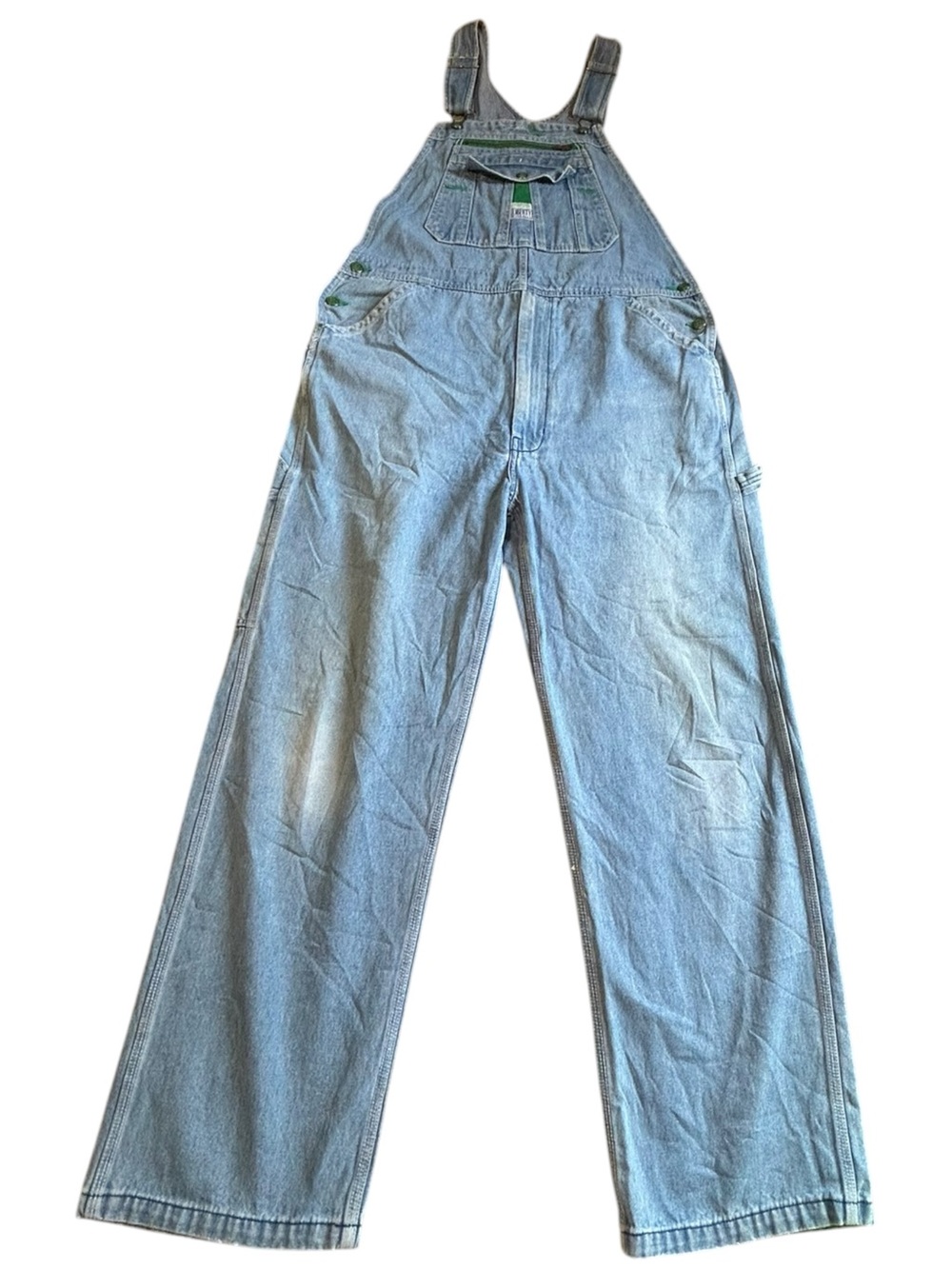 Vintage Liberty Denim Overalls Men’s 48x32 Light Wash Carpenter